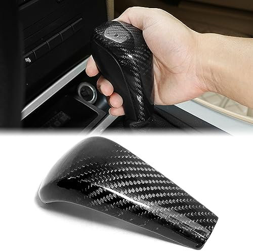 SHSBSCAR E90 Schaltknaufabdeckung, Carbonfaser Panel Rahmenabdeckung für BMW E90 E87 E92 E93 (2005-2012), Schaltknauf Kopfrahmen Sticker Innenausstattung