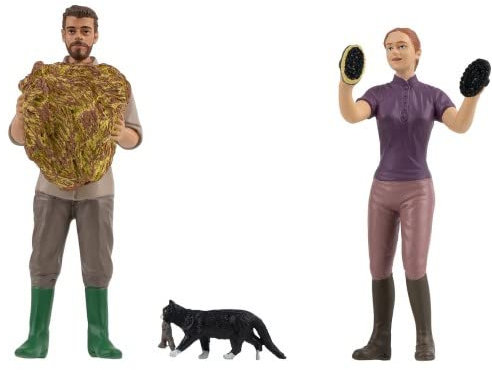 331519 Pferdepfleger und Katze