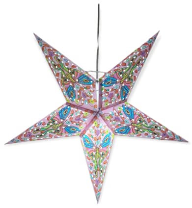 YEPSIO Papierstern Laterne Lampenschirm Deckenleuchten Lampenschirme Groß 60cm Stern Hängende Dekorationen für Weihnachten Hochzeit Hausdekoration Party