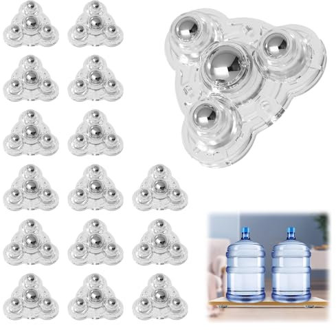 20 Stück Möbelrollen Klein Selbstklebendes, Möbelrollen Flach, Kugelrollen Rollen für Möbel Klein 360-Grad-Drehung, Möbelrollen Caster Wheels, Mini Kugelrollen für Möbel Mit 4 Stahlkugeln