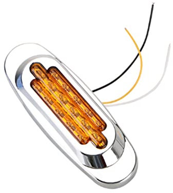 Marker Lights Ecke Seite Marker Lichter Blinkerlicht Für LKW-Anhänger Van Bus Blitzlicht 12 V / 24 V Umrisslampe (Farbe : Orange,Blue,Green,Silver,Black, Größe : 1 UK)