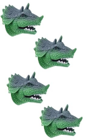 ibasenice 4 Stück Geschichtenzeitpuppen Handpuppenspiel Für Kinder Märchenspielzeug Dinosaurier-handpuppe Rollenspiel Handpuppe Geschichte Erzählende Marionette Eltern-Kind Tier Cosplay