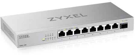 Zyxel 8-Port 2.5G Multi-Gig Unmanaged Switch mit 1 x 10G SFP+ | Tisch- oder Wandmontage [XMG-108]