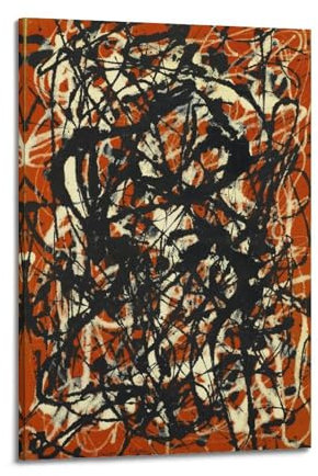 Mioedi Jackson Pollock (Nummer 01) Künstler-Poster, Kunstdruck, Wandfoto, Farbe, hängendes Bild, Familie, Schlafzimmer, Dekoration, Geschenk, 50 x 75 cm