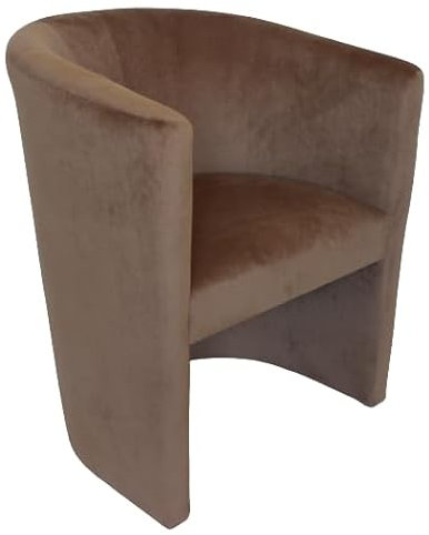 MartHome Cocktailsessel Club Tom Velour - Sessel für Wohnzimmer, Büro, Hotel - Sitzmöbel, Hotelmöbel Gepolsterter Stuhl Clubsessel Stuhl Loungesessel Cocktailsessel (Cappuccino)