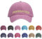 GELLEDI Bestickte Baumwoll-Baseballkappen, niedriges Profil, unstrukturiert, für Herren und Damen, Golf & Alltag, Pink, 57 EU
