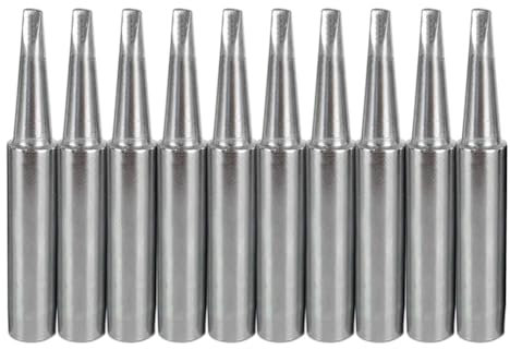SeonFook 10 Stück 900M-T-2.4D Lötkolbenspitzen, Ersatz-Lötspitzen-Set, kompatibel mit Hakko, Radio Shack, Atten, Quick, Aoyue, Yihua, Vastar Lötstation, Schweißgeräten und Zubehör