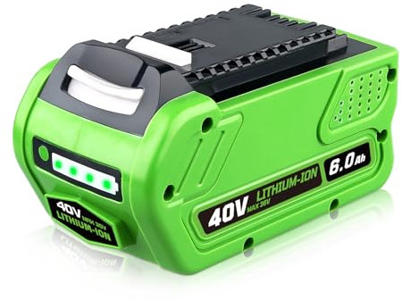VANTTECH Ersatz für GreenWorks 40V Akku Ersatz für GreenWorks 6.0Ah Li-ion Akku 29462 29472 25322 20642 22272 27062 21242 29252 20202 22262 25312 Akku Ersatz für GreenWorks 40V G-MAX Elektrowerkzeuge