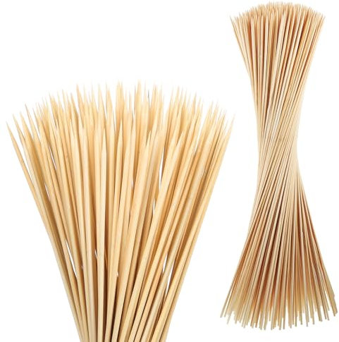 300PCS Marshmallow Roasting Sticks,30 Inch Marshmallow Sticks for Fire Pit Extra Long Wooden Sticks 5mm Thick Bamboo Skewers for Smores Roaster Barbecue Campfire,Weddings and Plant Stakes