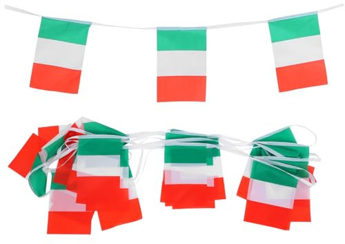 OFFSCH Italienische Flagge Wimpelkette 219,4 Cm X 14 Cm Mini-banner Hänge-dekoration Für Partys Und Veranstaltungen Aus Polyester