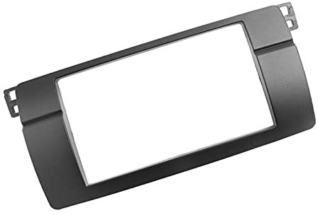 QASULER Telaio radio doppio Din Estereo Doppio Din Car Stereo Fascia Dash Kit Installazione Piastra pannello Adattatore 2 Din, for BMW, Serie 3 E46 Telaio cruscotto autoradio