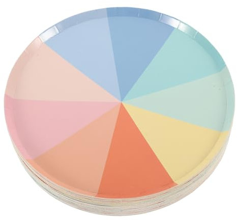 Ciieeo Platos De Papel Coloridos 50 Unidades Multifuncionales Para Fiestas y Cumpleaños