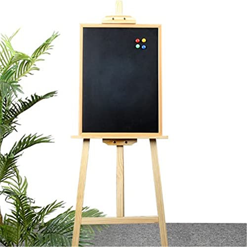 KLYDBMYT Kreidetafel, Holztafel, Halterung, vertikal, kleine Tafel, Kreide, zum Aufhängen, zum Aufhängen, für Werbezwecke (Farbe: Natur, Größe: 60 x 90 cm)
