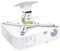 QWORK® Support de Plafond Universel pour projecteur, Support pour projecteur Blanc, Rotation à 360°, Inclinaison à 20°, jusqu'à 10 kg