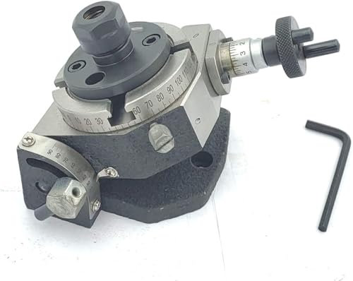 Buyohlic Máquinas fresadoras de mesa giratoria (80 mm de inclinación, ER 20 pinzas M6)