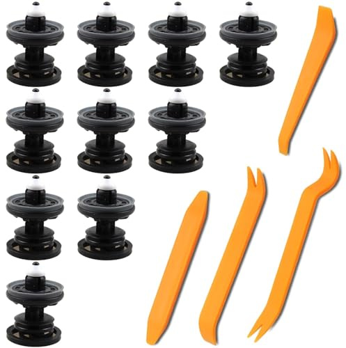 Clips de Fixation Voiture, Clips Voiture, Bamyli 10 Pièces Agrafes Panneau de Porte, Compatible avec VW Tiguan Passat Polo Audi A4, Remplace 6Q0868243