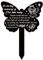 GLOBLELAND Schmetterlingsförmiger Engel Gartenstecker Gedenktafel Gedenkstecker Für Den Friedhof Acryl Grabstecker Wasserdichter Trauer Gartenstecker Für Den Hof Grab Friedhof
