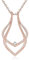 Niaspi Dainty Waterdrop Ring Holder Necklace for Women Men CZ Simple Ring Keeper Necklaces Geometric Pendant Bride Wedding Engagement Saver Jewelry Birthday Valentine's Day Gifts(Rose Gold)