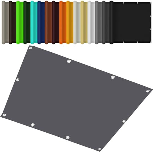 Toile de Remplacement 150 x 210 cm Serres Filet Coupe-Vent Taille Personnalisée Protection Contre Le Soleil avec Cordes de Fixation pour Jardin Patio Piscine, Gris Foncé