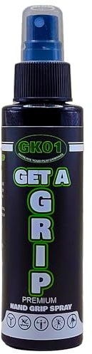 GK01 Get a Grip Hand Grip Spray, 120ml - Hand Grip spray for Gymnastics, weightlifting, Artifical Rock Climbing. Ideal use for Goalkeeper Glove Grip & Tennis, Cricket, Baseball