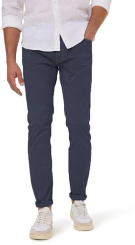 Pierre Cardin Herren Lyon Tapered 5-Pocket Hose Sommergabardine, leicht Vintage Dark Blue