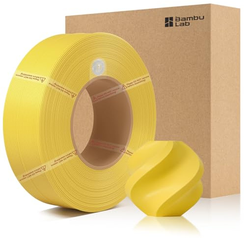 CCTREE Original PLA Matte Refill Filament 1,75 mm, Zitronengelb 11400 | ohne Spule, Matte Surface Texture,3D Druckfilament mit RFID für Bambu Lab A/X/P/H 3D Drucker Series,AMS,1KG +/- 0,03 mm