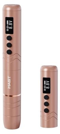 Mast NANO2 kabellose Tätowiermaschine Microblading Rotary Wireless Battery Maschine Pen LCD Screen Lightweight with 2pcs Akku 1100mAh for eyebrows, eyeliner, lips, scalp and dot tattoos