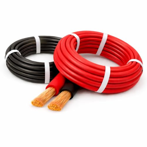 MKGT Hi-Flex 25mm² 170 Amp Automotive Starter/Inverter/Welding/Battery PVC Cable Wire – High Current Multi-Strand Copper Power Cable for Car, Van, Marine & Off-Grid Use (Black, 1 Metre)