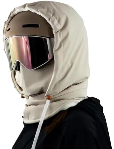 qokeeu wasserdichte Fleece Gefütterte Kapuze,Atmungsaktive Fleece Winddichte Warme Kopfbedeckung | Winter Gesichtsabdeckung,für Radeln Outdoorarbeit Wandern Ski Angeln Reiten Halloween Cosplay