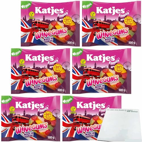 usy Bundle für Katjes Family Winegums 6er Pack (6x300g Beutel) + usy Block