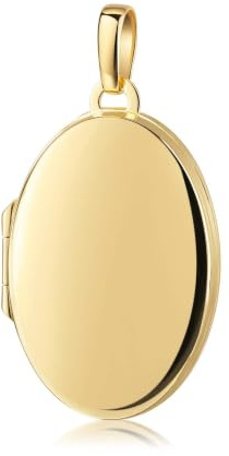Aurevia Oval Medaillon Pure Moyen Echtgold und Sterlingsilber