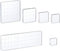 Whaline 6 Stück Acryl-Stempelblock, klares Stempelwerkzeug-Set mit Gitterlinien für Scrapbooking, Basteln, Kartenherstellung, verschiedene Größen
