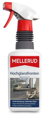 MELLERUD Hochglanzfronten Reiniger | 1 x 0,5 l | Effektives Spray zur Reinigung von Schmutz, Fett und Fingerabdrücken