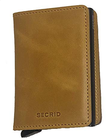Secrid Kartenetui Slimwallet mit RFID-Schutz in der Farbe Ochre in der Größe 6,8x10,2x1,6 cm, SV-Ochre