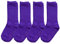 juDanzy Confezione da 4 paia di calzini a coste a metà polpaccio con impugnature antiscivolo per uniforme scolastica, calcio, sport, AFO, Viola, 4-6 anni
