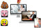 hidemonkeys (3er Set) Webcam Abdeckung, Laptop Kamera Abdeckung, Webcam Cover, Smiley Camera Cover für Laptop, Emoticon Privacy Cover, Notebook und Tablet im 3D Emoji Design