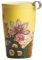 Tea Forte, tazza Kati, tazza con infusore per tè in ceramica con cestello per infusore e coperchio per macerare il tè sfuso in foglie (Soleil)