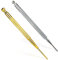 BAQI Lot de 2 outils de massage de réflexologie faciale, stylo d'acupuncture rétractable, sonde à ressort à double tête pour oreilles et corps