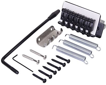 Selle Pont Guitare électrique Black 6 String Tremolo Bridge Trem Bar Set pour La Guitare Stratocaster