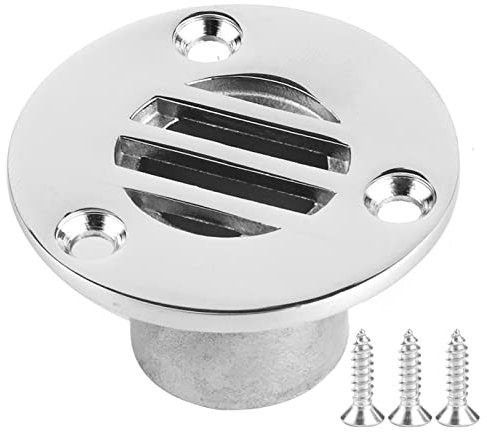 Boat Flooring Deck Drain, 316 Stainless Steel Polishing Floor Drain Plug for Boat/Yacht(25mm)