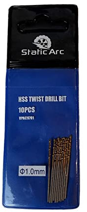 10x HSS Titanium Coated Drill BIT Set Pack Steel Wood Plastic 1/2/3/4/5/6mm (1mm)