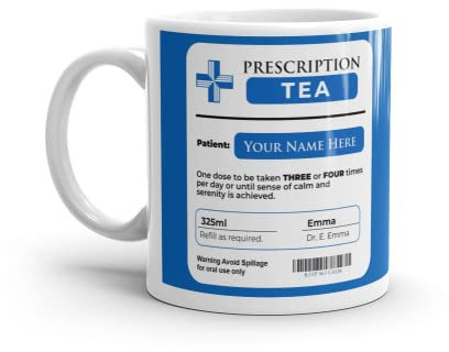 TheAbstractix Personalised Doctor Mug - Customisable Tea/Coffee Mug - Funny Prescription Gift Idea for Colleagues - Secret Santa Gift