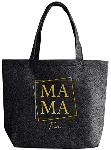 mamir home Filztaschen Shopper MAMA Personalisiert mit Kinder Namen