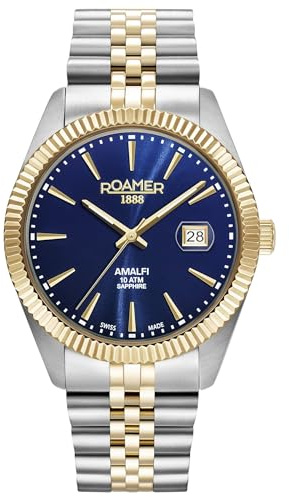 Roamer Herren Uhr Analog Quarz 852833 47 45 20 Amalfi Gents Edelstahl