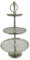 DARO DEKO Metall Etagere 3 Etagen silber 28 x 52cm Essen Anrichten Präsentieren Dekorieren Obstschale