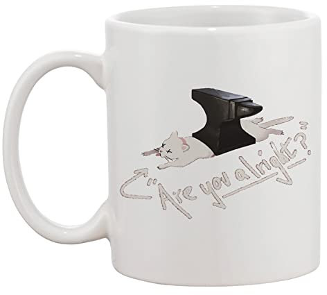 Are You Alright; Lovejoy Cat Weiße Tasse Kaffee Tee Männer Frauen Keramik Coffee Tea Mug Cup