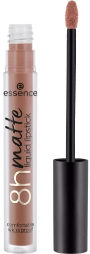 essence 8h matte liquid lipstick, Nr. 01, Braun, langanhaltend, mattierend, schnelltrocknend, matt, vegan, wasserfest, ölfrei, ohne Alkohol, 1er Pack (2.5ml)