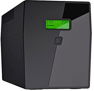 UPS Unterbrechungsfreie Stromversorgung 800VA 480W mit LCD | Überspannungsschutz, Blitz für elektronische Geräte PC Computer