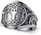 WESTMIAJW Viking Rings for Men Norse Tree of Life Rings Jewellery Size T1/2