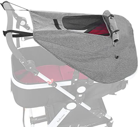 Sonnenschutz Kinderwagen, Kinderwagen Sonnenschutz Abdeckung Universal, Sonnenverdeck für Baby Buggy mit UV Schutz 50+ und Wasserdicht, Sonnenschutz für Kinderwagen mit Sichtfenster und Seitenflügel